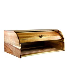 Regent Kitchen - Acacia Roll-Top Bread Box