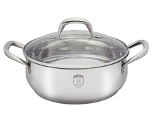 Berlinger Haus 22cm Stainless Steel Shallow Pot - Silver Belly