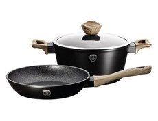 Berlinger Haus Marble Coating Cookware Set - Ebony Maple (3 Piece)