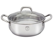 Berlinger Haus 28cm Stainless Steel Shallow Pot - Silver Belly