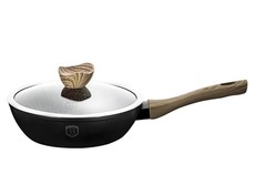 Berlinger Haus 24cm Marble Coating Deep Frypan with Lid - Ebony Maple