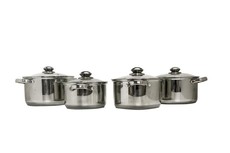 Delica 8pc stainless steel cookware set