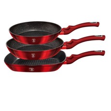 Berlinger Haus Induction Cookware - Burgundy Metallic (3-Piece Set)