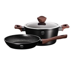 Berlinger Haus - Ebony Rosewood Marble Coating Cookware Set - 3 Piece