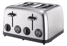 Russell Hobbs - 1750W Stainless Steel 4-Slice Toaster - Silver
