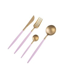 Nicolson Russell Dubai 16 Piece Cutlery Set - Gold & Pink