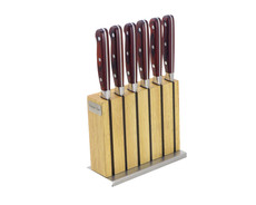 Snappy Chef 7pc Professional Steak Knife - Set with Block