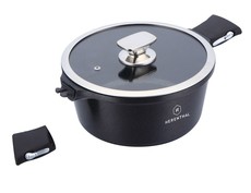 Herenthal 24 cm Greblon C3+ Non-Stick Coating Casserole - Black