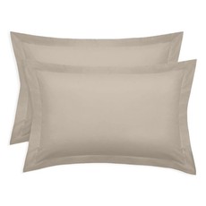 Sheraton 400TC Egyptian Cotton Oxford Emperor Pillowcase Pair - Natural