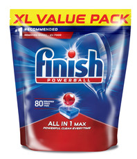 Finish Auto Dishwashing All in One Tablets Regular - 80's