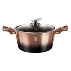 Berlinger Haus 20cm Marble Coating Casserole Pot - Rose Gold Noir Edition
