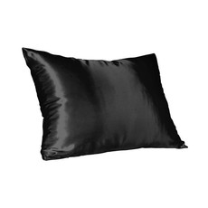 Black Satin Pillow Slip - Standard