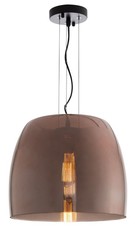 Bright Star Lighting Metal Pendant with Rose Gold Colour Glass