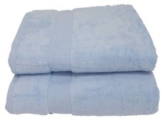 Bunty's Elegant 380 Zero Twist Bath Towel 380GSM (2 Piece Pack) Blue Sky