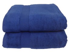 Bunty's Elegant 380 Zero Twist Bath Towel 380GSM (2 Piece Pack) Navy