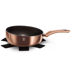 Berlinger Haus 26cm Chefs Choice Marble Coating Flip Fry Pan - Rose Gold Metallic Line