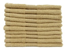 Towel-Bunty's Elegant 380 GSM Face Cloth 10 Piece Pack - Pebble