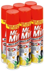 Mr Min Multi Surface Cleaner Polish Lemon - 6 x 300ml