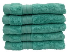 Bunty's Luxurious 570GSM Face Cloth 30x30cms(5Pc Pack) - Mint