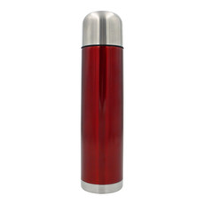 Lush Living - Travel - Thermal Flask - Stainless Steel - 1 LT - Maroon Red