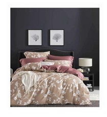 Linen Boutique - Duvet Cover 300TC 4 pcs - Floral Light Tan