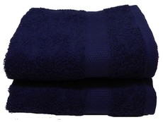 Bunty's Auchen Hand Towel 50x90cms 380GSM (2Pc Pack) - Navy