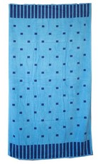 Bunty's Polka Square Beach Towel 90x180 cm Turquoise Royal