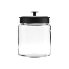 Anchor Hocking - Montana Glass Canister Jar with Metal Black Lid 1.9 Litre