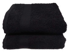 Bunty's Auchen Hand Towel 50x90cms 380GSM (2Pc Pack) - Black