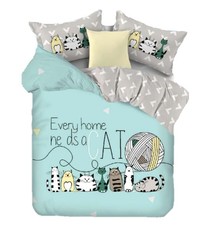 Linen Boutique - Stylish Kids Duvet Cover 3pc Set - Cats