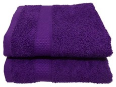 Bunty's Auchen Hand Towel 50x90cms 380GSM (2Pc Pack) - Purple