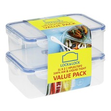 Lock & Lock - 1 Litre Classic Promo Set - Set of 2