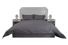 Dreyer Polycotton Percale 200TC Oxford Duvet Cover Set - Grey