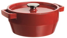 Pyrex - Cast Iron Round Slow Cook Casserole - Red