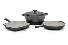 Fine Living - 4 Piece Cast Iron Set - Grey