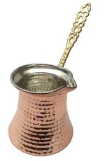 Turkish Greek Copper Coffee Maker Pot Ibrik Steel handle 2 Cups