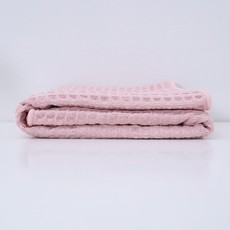 Waffle Embossed Bath Towel - Pink