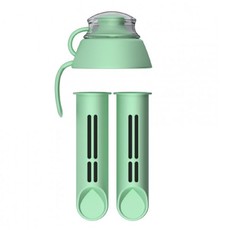 PearlCo Filter Cartridge for PearlCo Water Bottle x 2 + Free Lid Mint