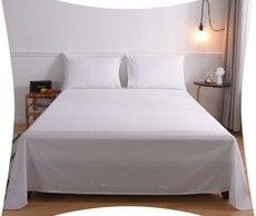 Wrinkle Resistant Luxury Hotel Sheet Set Queen White