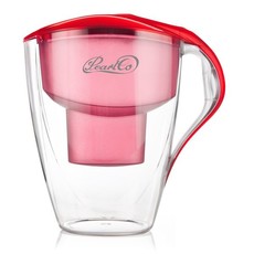 PearlCo Water Filter Jug FAMILY LED 4 Litre - Red