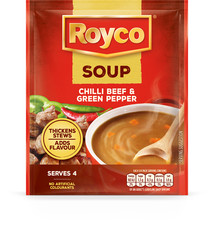 Royco Reg Soup Chilli Beef & Green Pepper 24x45g