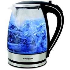 Mellerware Kettle 360 Degree Cordless Glass Red 1.8L 2200W