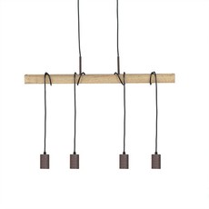 The Lighting Warehouse - Pendant Barnyard 4 Light Wood - 22761S
