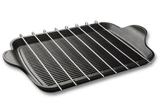 Risoli Brochette Grill 47x26cm With 8 Stainless Steel Skewers For Variety Grilling, non-stick.