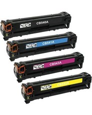 Compatible Ink HP #125 CB540A / 43A Value Pack Combo Deal (B,C,M,Y) - Black