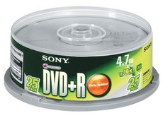 Sony DVD+R Recordable Media 25 Disc Spindle Pack