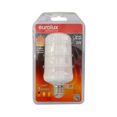 EUROLUX LED Flicker Flame Lamp, E27, 3W, 1400K