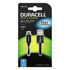 Duracell Micro USB Sync & Charge Cable - Black