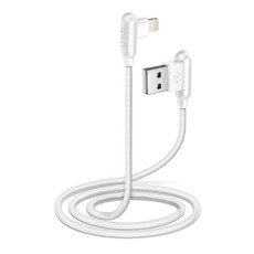 SBS Data Cable USB 2.0 to Lightning - 90° connectors - White 1m