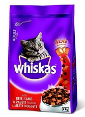 Whiskas - Meaty Nuggets Beef & Lamb & Rabbit Dry Cat Food - 2kg